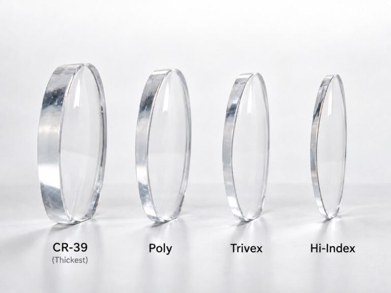 Eyeglass lens thickness compared: CR-39, polycarbonate, Trivex and high-index lens materials