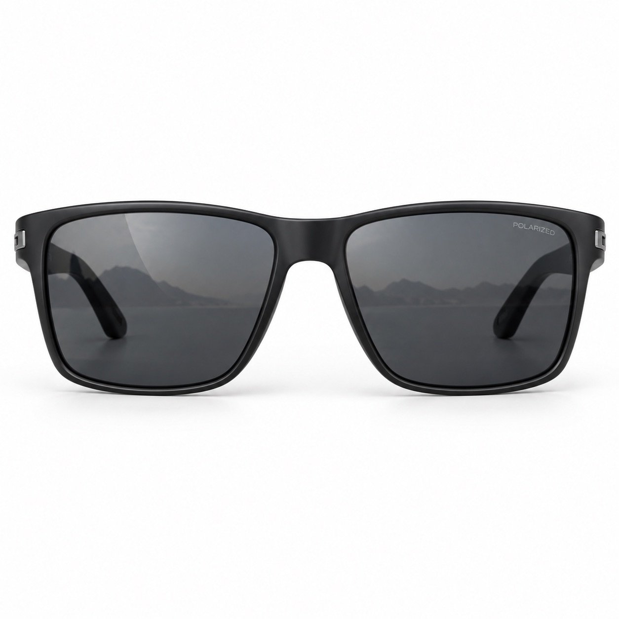 Polarized prescription sunglasses with black frames